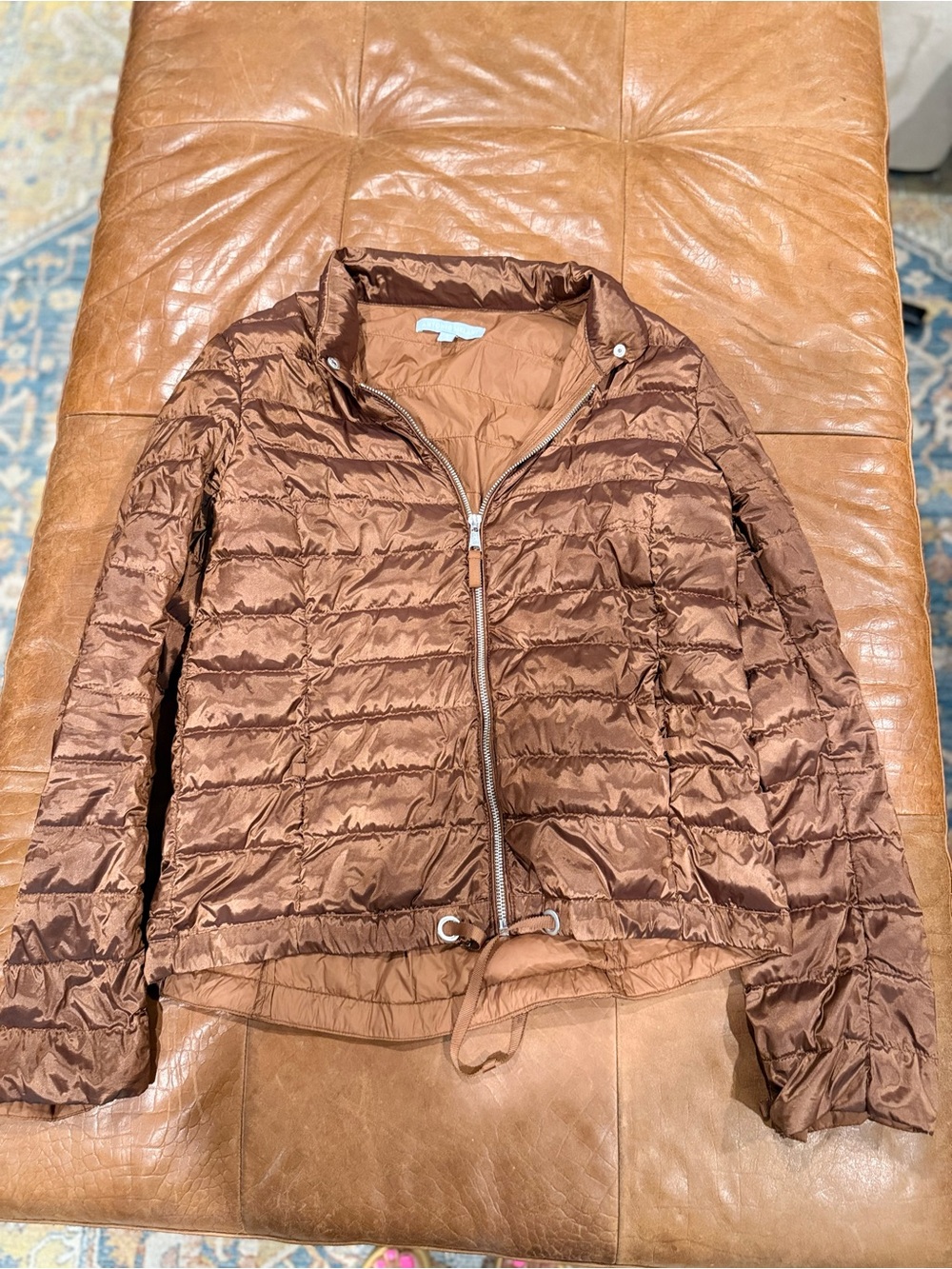 ANTONIO MELANI Brown Quilted Lightweight Puffer Jacket